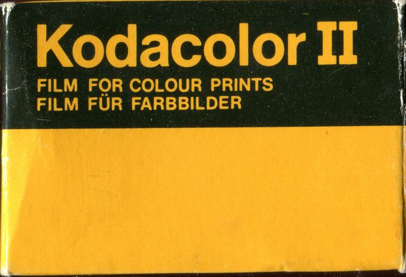Kodak Kodacolor II 35mm film box outside