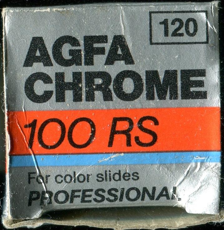 Agfa AgfaChrome 100RS 120 film box outside