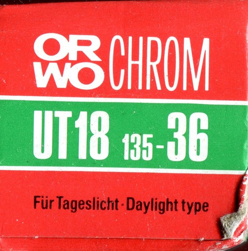 ORWO OrwoChrome UT18 35mm film box outside