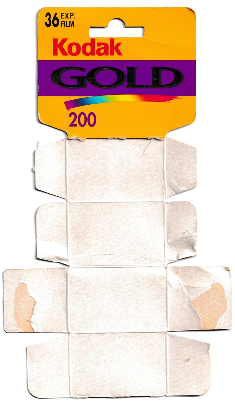 Kodak Gold 200 35mm film box outside