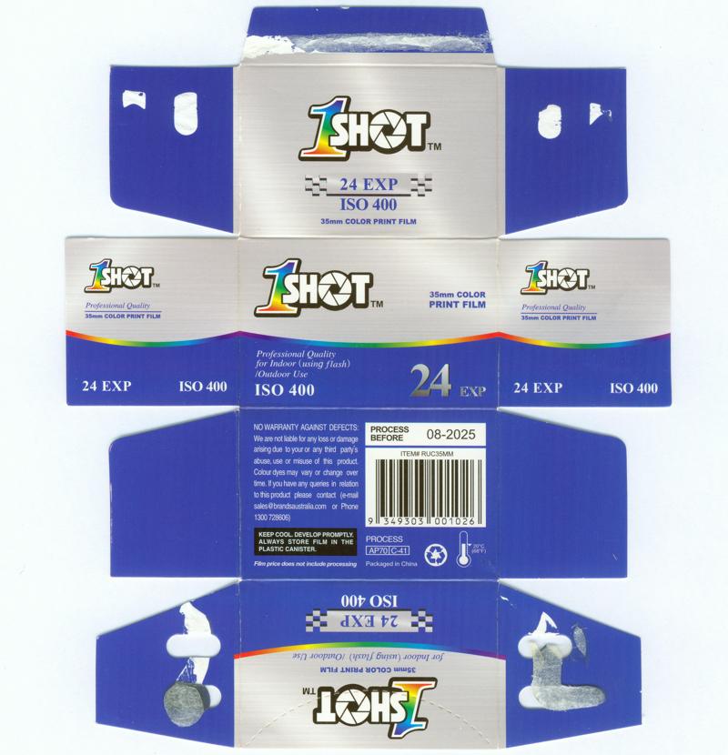 1Shot Color Print Film 35mm film box outside