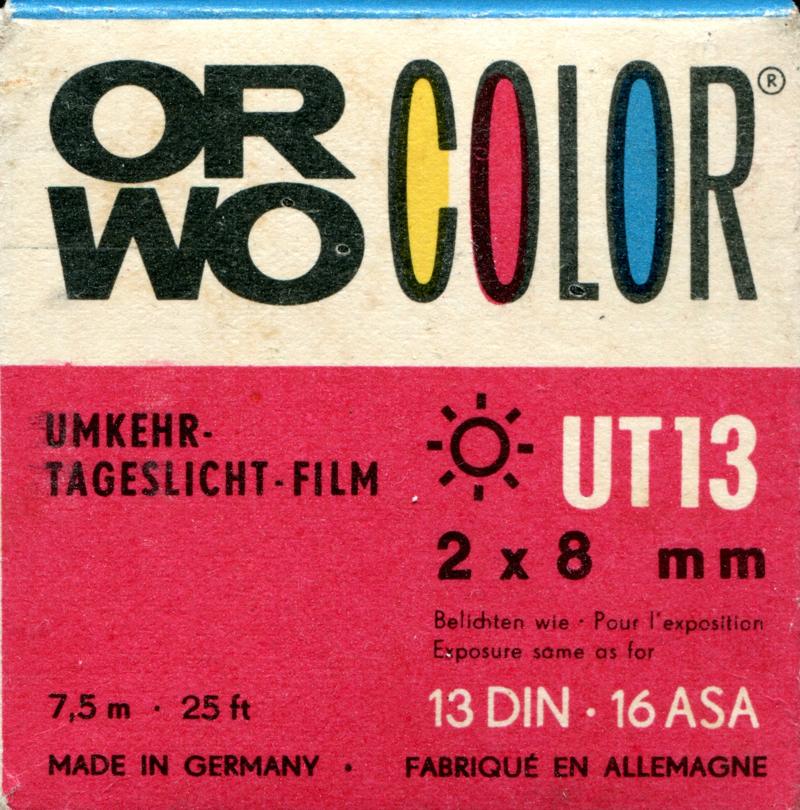 ORWO OrwoColor UT13 8mm film box outside