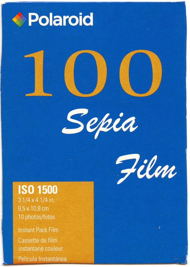 Polaroid 100 Sepia Film Instant Pack Film film box outside