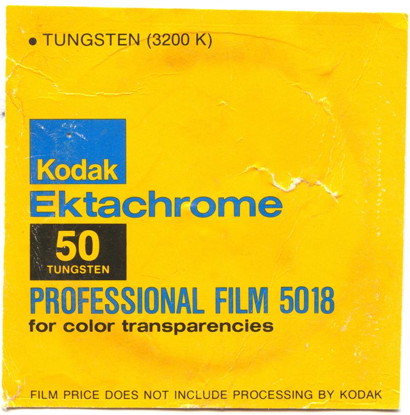 Kodak Ektachrome Professional Film 5018 35mm film box outside