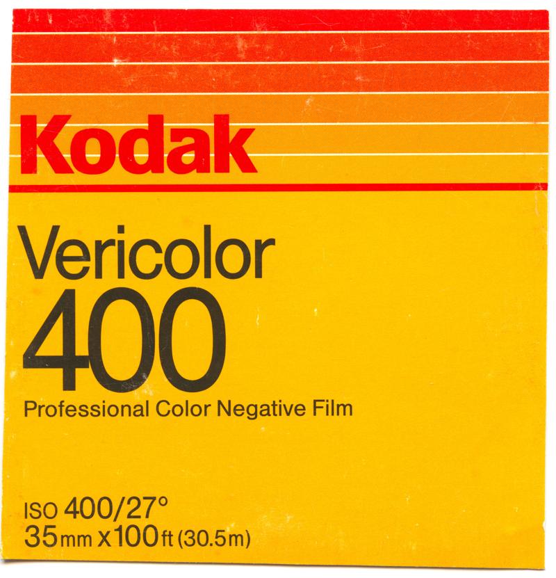 Kodak Vericolor 400 35mm film box outside