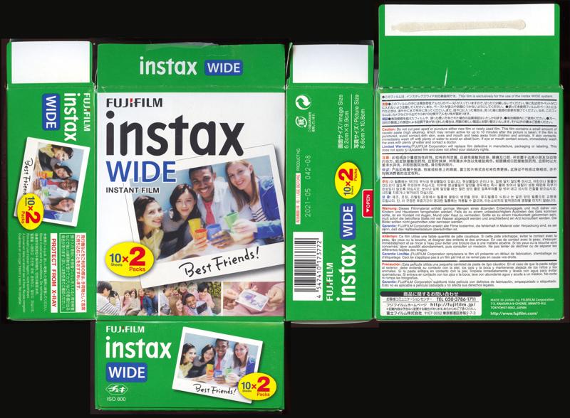 Fujifilm Instax Wide Instant Integral Film film box outside
