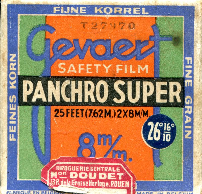 Gevaert Panchro Super 8mm film box outside