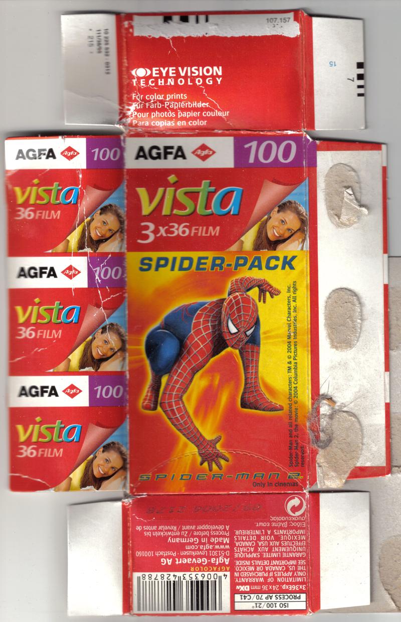 Agfa Vista Spider-Pack 35mm film box outside