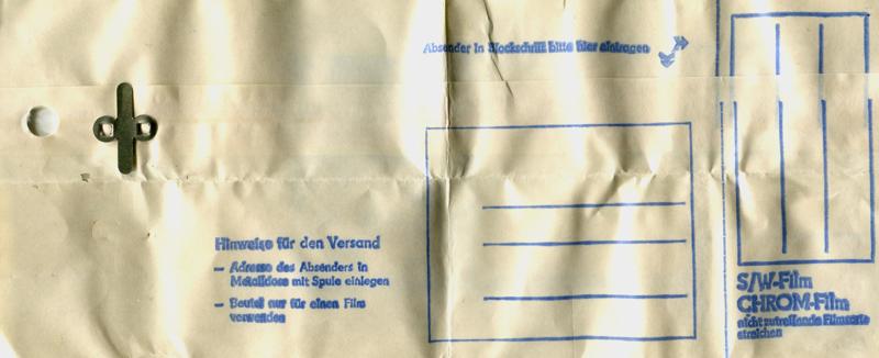 ORWO UK 17 8mm film box processing envelope