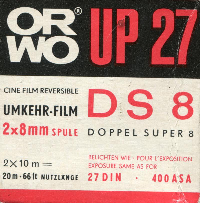 ORWO UP 27 DS 8 8mm film box outside