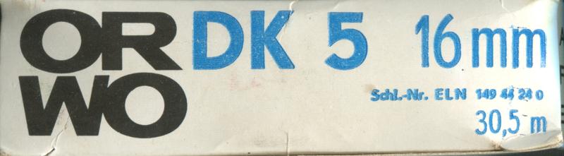 ORWO DK5 16mm film box outside