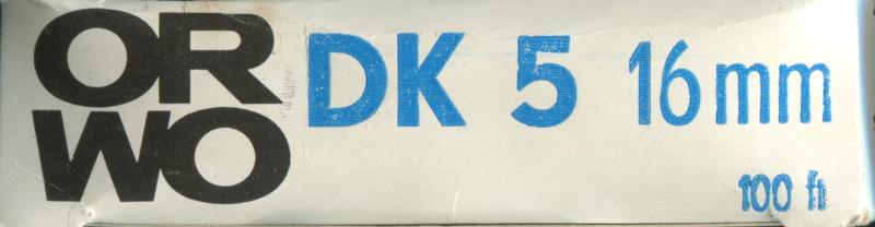 ORWO DK5 16mm film box outside