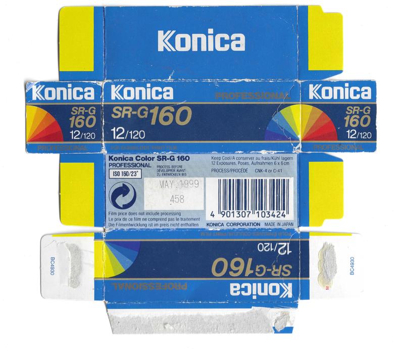 Konica Konica Color SR-G 160 120 film box outside