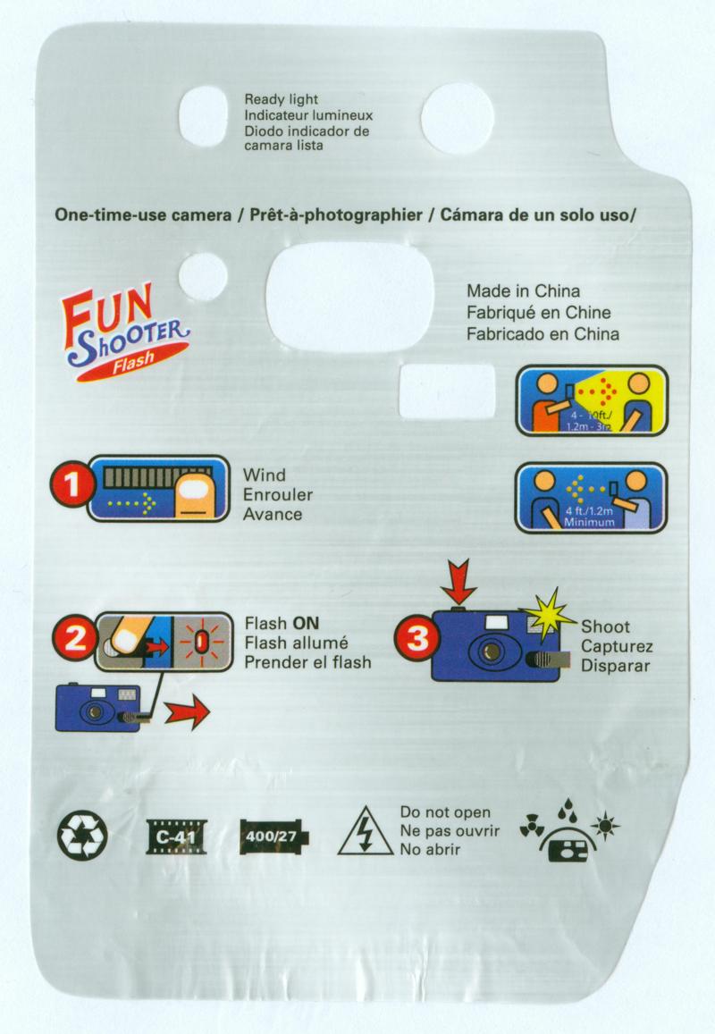 1Shot Fun Shooter Flash Disposable Camera film box outside