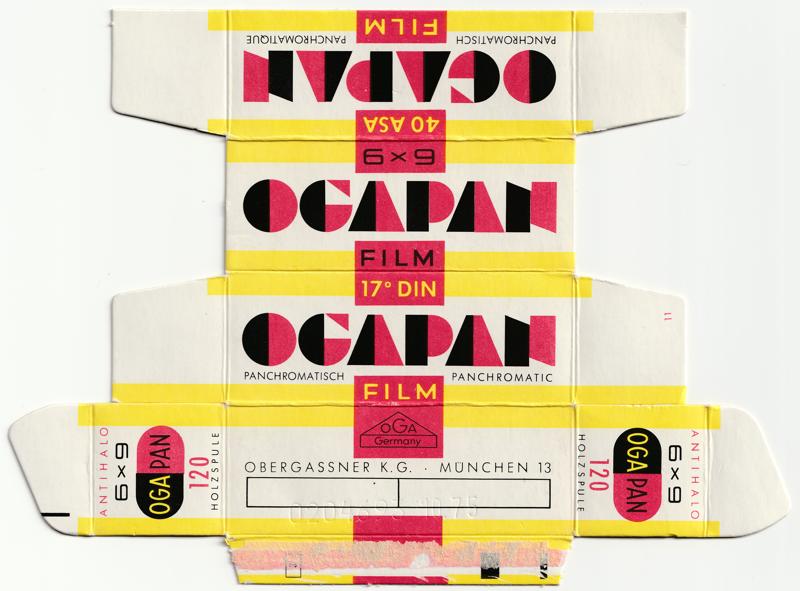 Ogapan Panchromatic 120 film box outside