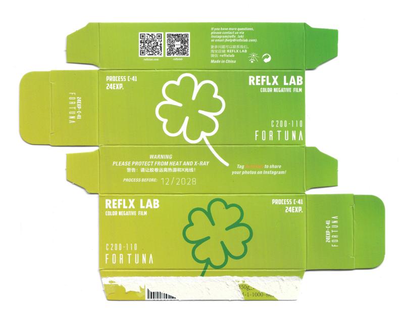 Reflx Lab Fortuna 110 film box outside