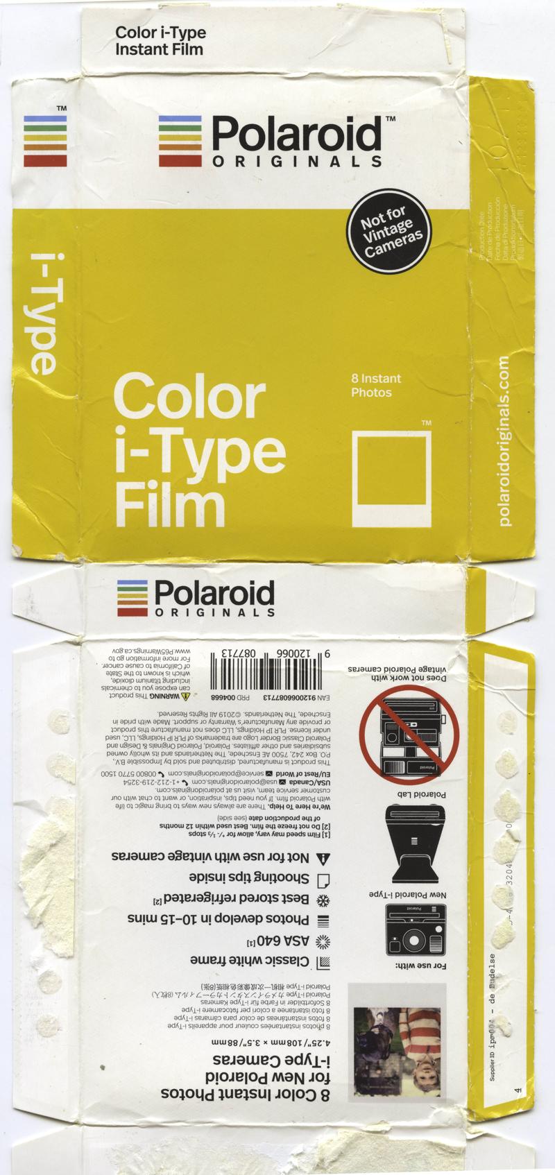 Polaroid Originals Color i-Type Film Instant Integral Film film box outside