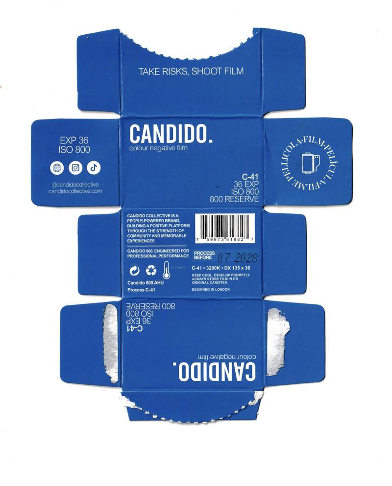 Candido Color Negative Film 800 35mm film box outside