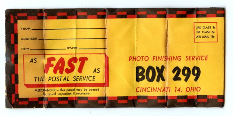 Kodak Verichrome 127 film box processing envelope