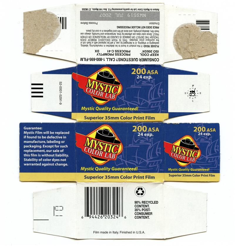Mystic Color Lab Superior 35mm Color Print Film 35mm film box outside