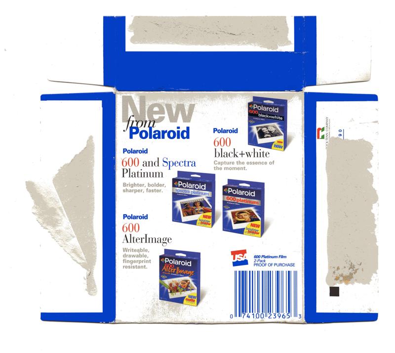 Polaroid 600 Platinum Instant Integral Film film box outside