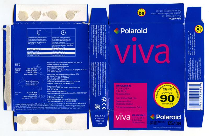 Polaroid Viva Instant Pack Film film box outside